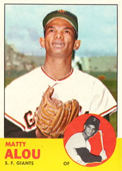1963 Topps Baseball Cards      128     Matty Alou